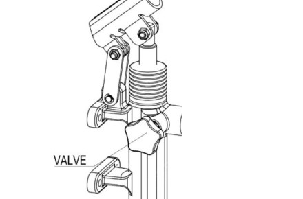 Ручной насос с рычагом 45CC hand pump with handle (аналог PMO 50 S, PM50S,PM-50S) Насос ручной 50см3 (на лапах, с вентилем, с рукояткой)